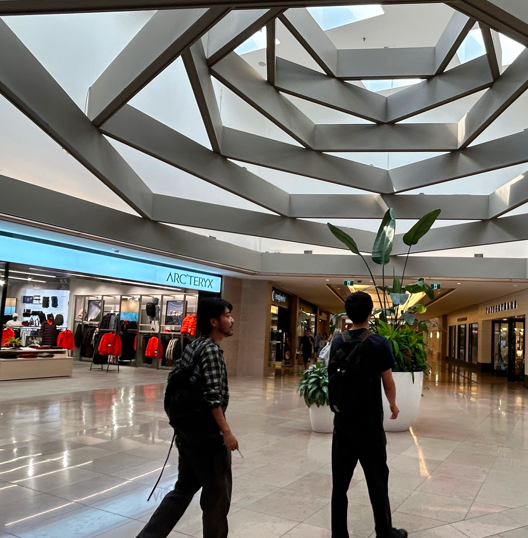 Onsite observation in the mall, recorded on a weekday during work and school hours